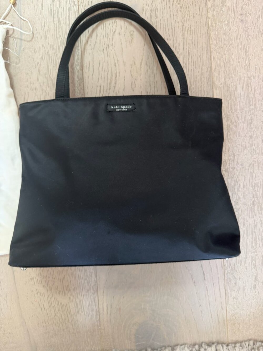 Vintage Kate Spade Classic Black Nylon Large Tote Bag